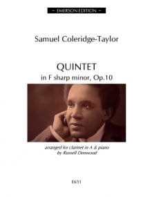 Coleridge-Taylor: Quintet in F# minor Opus 10 for Clarinet In A published by Emerson