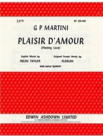 Martini: Plaisir D'Amour for Medium/High Voice published by Ashdown