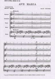 Bach/Gounod: Ave Maria SATB published by Edwin Ashdown