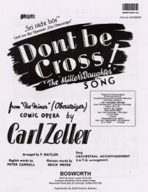 Zeller: Don't Be Cross (Sei Nicht Bos) published by Bosworth