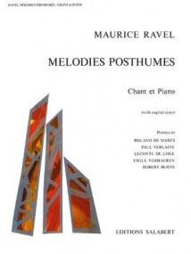 Ravel: Mlodies posthumes for Voice published by Salabert