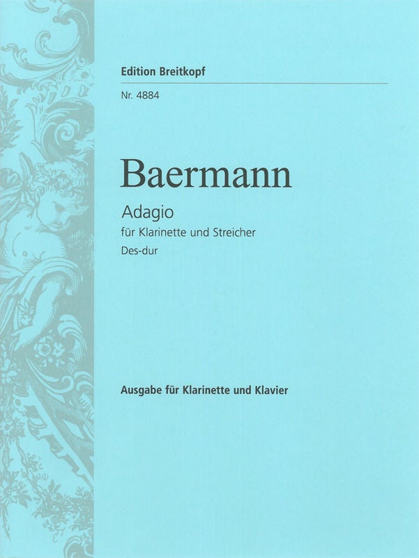 Baermann: Adagio in Db major for Clarinet published by Breitkopf