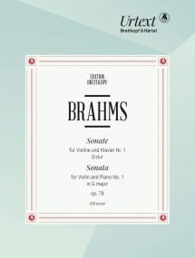 Brahms: Sonata No 1 in G Opus 78 for Violin & Piano published by Breitkopf