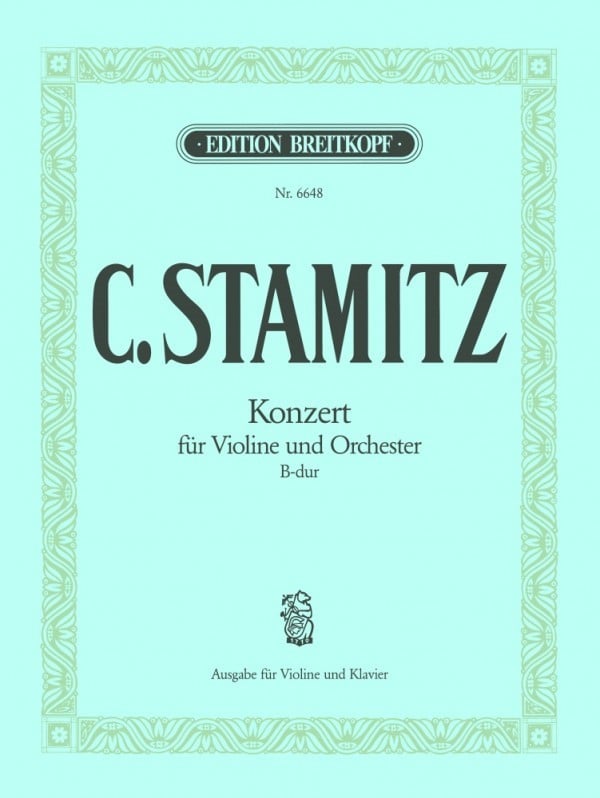 Stamitz: Violin Concerto in Bb published by Breitkopf