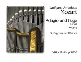 Mozart; Adagio & Fugue in C minor K456 for Organ Duet published by Breitkopf