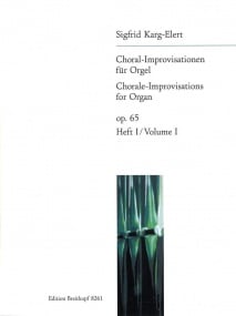 Karg-Elert: 66 Choral Improvisations Opus 65 Book 1 for Organ published by Breitkopf
