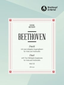Beethoven: Duet With Two Obligato Eyeglasses for Viola & Cello published by Breitkopf