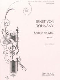 Dohnanyi: Sonata in C# Minor Opus 21 for Violin published by Simrock