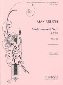 Bruch: Concerto No 1 in G minor Opus 26 for Violin published by Simrock