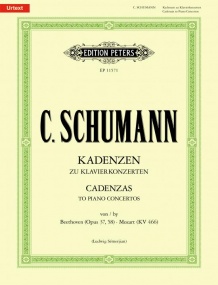 Schumann: Cadenzas to Piano Concertos for Piano Solo published by Peters