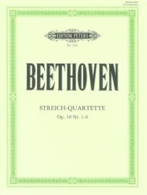 Beethoven: Complete String Quartets Volume 1 published by Peters