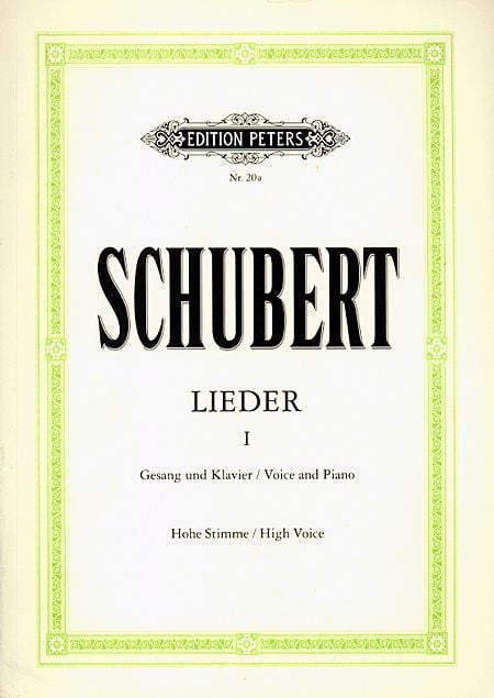 Schubert: Complete Songs Volume 1 High Voice published by Peters Edition
