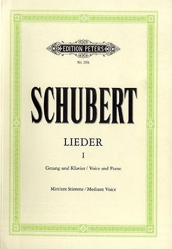 Schubert: Complete Songs Volume 1 Medium Voice published by Peters Edition
