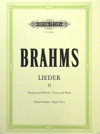 Brahms: Complete Songs Volume 2 for High Voice published by Peters Edition