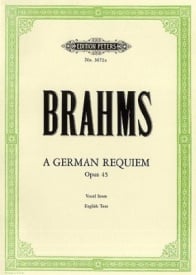 Brahms: A German Requiem published by Peters - Vocal Score