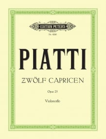 Piatti: 12 Caprices Opus 25 for Cello published by Peters