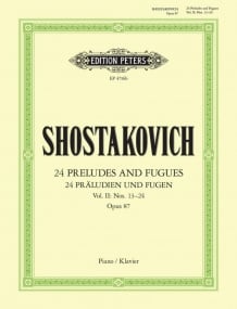 Shostakovich: 24 Preludes and Fugues Op 87 Volume 2 for Piano published by Peters