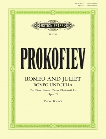Prokofiev: 10 Pieces from Romeo and Juliet Opus 75 for Piano published by Peters