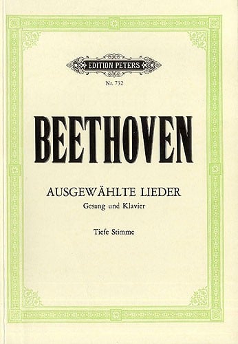 Beethoven: 30 Selected Songs for Low Voice published by Peters