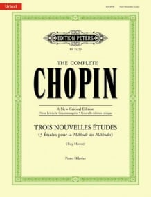 Chopin: Trois Nouvelles Etudes for Piano published by Peters