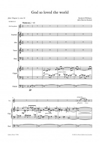 Williams: God so loved world SATB published by Peters