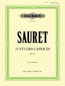 Sauret: 24 Etudes Caprices Opus 64 for Violin published by Peters