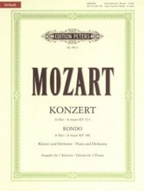 Mozart: Piano Concerto No.12 in A K414 published by Peters