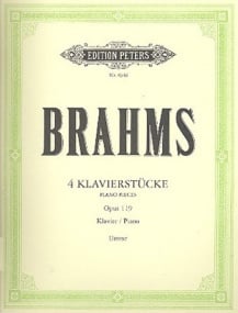 Brahms: 4 Piano Pieces Opus 119 for Piano published by Peters