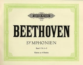 Beethoven: Symphonies 1 - 5 Transcribed for Piano Duet published by Peters