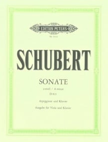 Schubert: Arpeggione Sonata D821 for Viola published by Peters