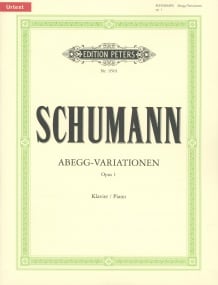 Schumann: Abegg Variations in F Opus 1 for Piano published by Peters