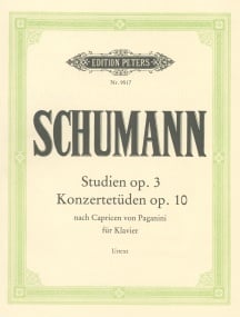 Schumann: Concert Studies Opus 3 & 10 for Piano published by Peters