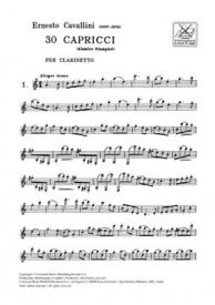 Cavallini: 30 Caprices for Clarinet published by Ricordi
