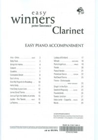 Easy Winners for Clarinet (Piano Accompaniment) published by Brasswind