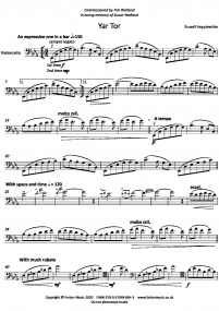Hepplewhite: Yar Tor for Solo Cello published by Forton