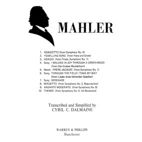 Mahler: The Silhouette Series for Piano published by Forsyth