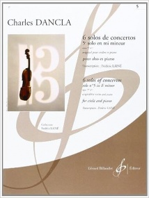 Dancla: 6 Solos de Concertos Opus 77 No 1 for Viola & Piano published by Billaudot