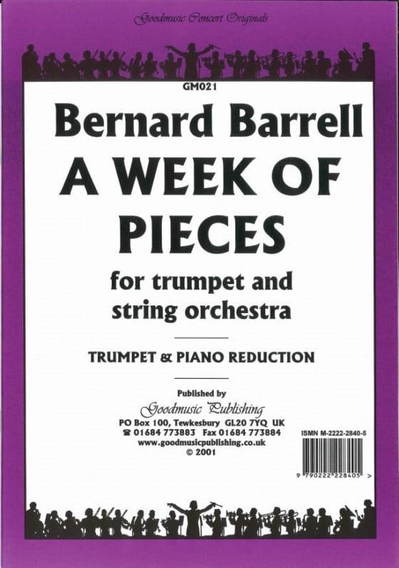 Barrell: A Week Of Pieces for Trumpet published by Goodmusic
