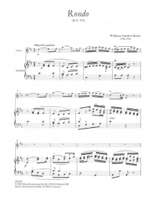 Mozart: Rondo in C K373 for Flute published by Kunzelmann