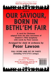 Lawson: Our Saviour Born in Bethl'em Fair Orchestral Set published by Goodmusic
