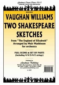 Vaughan Williams: Two Shakespeare Sketches Orchestral Set published by Goodmusic