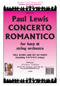 Lewis: Concerto Romantico for Harp & Strings Orchestral Set published by Goodmusic