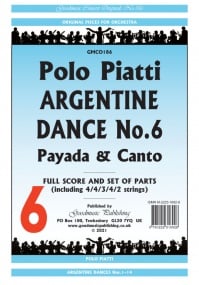 Piatti: Argentine Dance No 6 (Payada & Canto) Orchestral Set published by Goodmusic