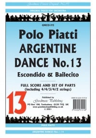 Piatti: Argentine Dance No 13 (Escondido & Bailecito) Orchestral Set published by Goodmusic