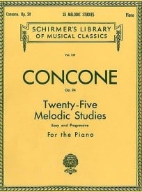 Concone: 25 Melodic Studies Opus 24 for Piano published by Schirmer