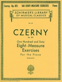 Czerny: 160 Eight bar Exercises Opus 821 for Piano published by Schirmer