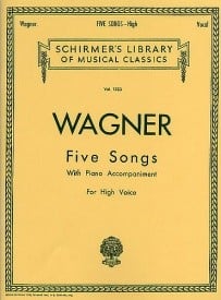 Wagner: Five Songs For High Voice published by Schirmer