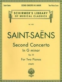 Saint-Saens: Piano Concerto No.2 In G Minor Opus 22 published by Schirmer