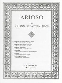 Bach: Arioso for Cello or Violin published by Schirmer