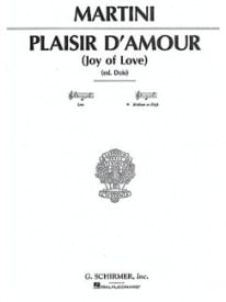 Martini: Plaisir D'Amour for Medium/High Voice published by Schirmer